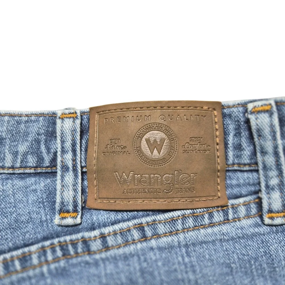 Wrangler Authentic Jeans Mens 34x29 Regular Fit Blue Denim 9WRGAMS Mid Wash